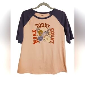 NEW WOMEN'S SONOMA GOOD FOR LIFE SHORT SLEEVE GRAPHIC TEE SIZE LARGE